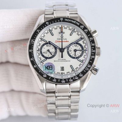 TW Factory Omega Racing Speedmaster Chronograph 9900 White Dial Stainless Steel 42 mm